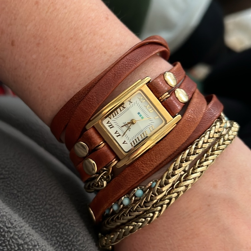 La Mer chain wrap watch